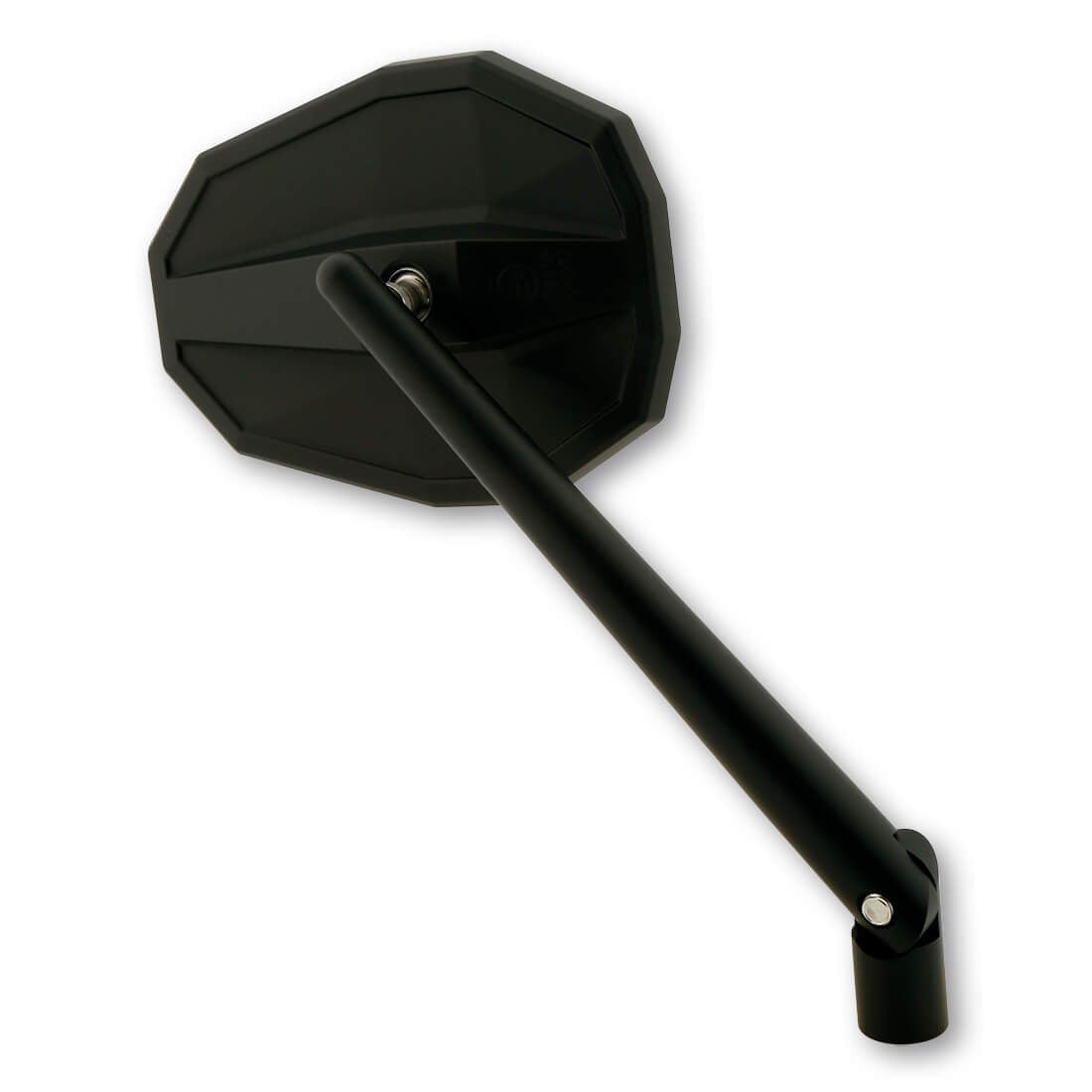 Lenkerspiegel Highsider Smart Straight, Schwarz, Alu & ABS, E-geprüft, M10