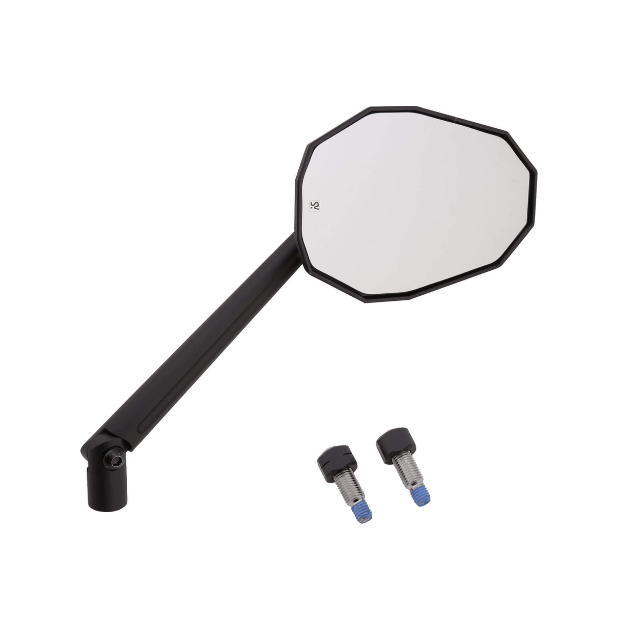 Lenkerspiegel Highsider Smart Straight-XL, Schwarz, Alu & ABS, E-geprüft, M10