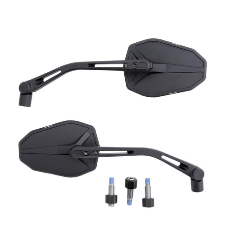 Lenkerspiegel Highsider VICTORY-SLIM, Alu schwarz, E-geprüft, M10 Gewinde