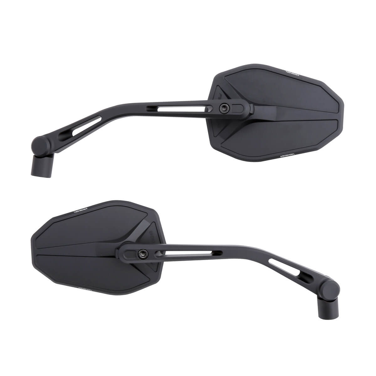 Lenkerspiegel Highsider VICTORY-SLIM, Alu schwarz, E-geprüft, M10 Gewinde