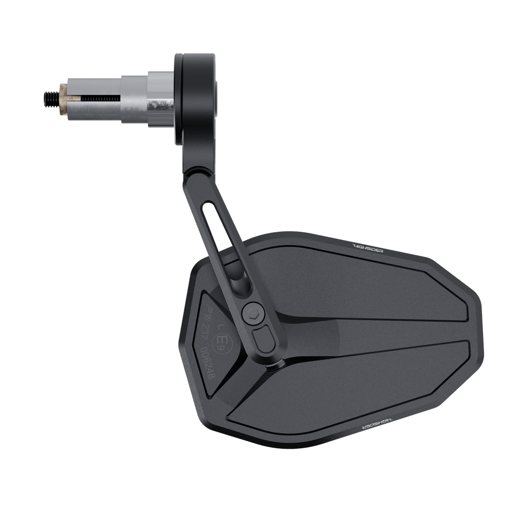 Lenkerendenspiegel HIGHSIDER VICTORY-SLIM EVO SHORT, schwarz, Klemmbereich 12-22 mm
