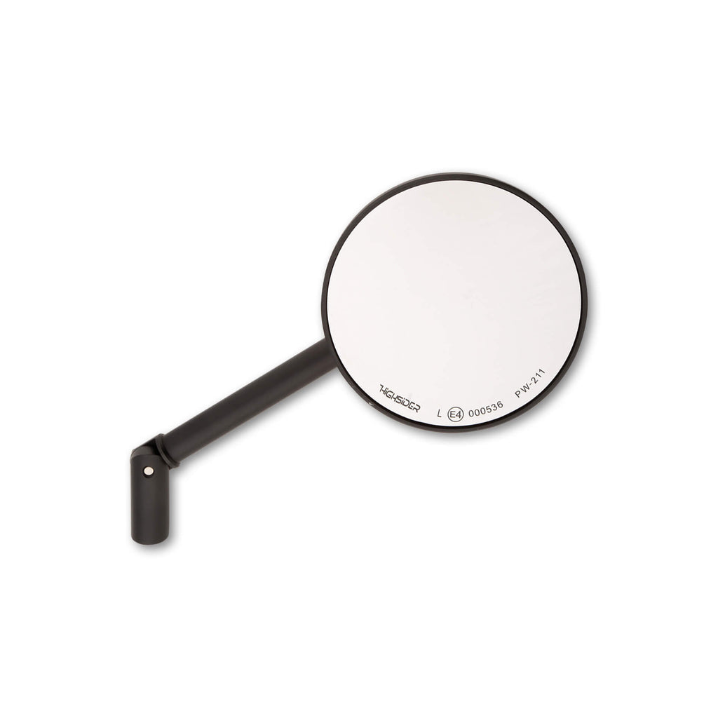 Lenkerspiegel HIGHSIDER CONERO BLACK EDITION, schwarz matt, E-geprüft, M10 Gewinde