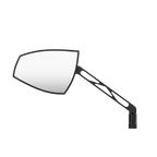 Lenkerspiegel Paar HIGHSIDER WAVE, silber, E-geprüft, M10 Gewinde