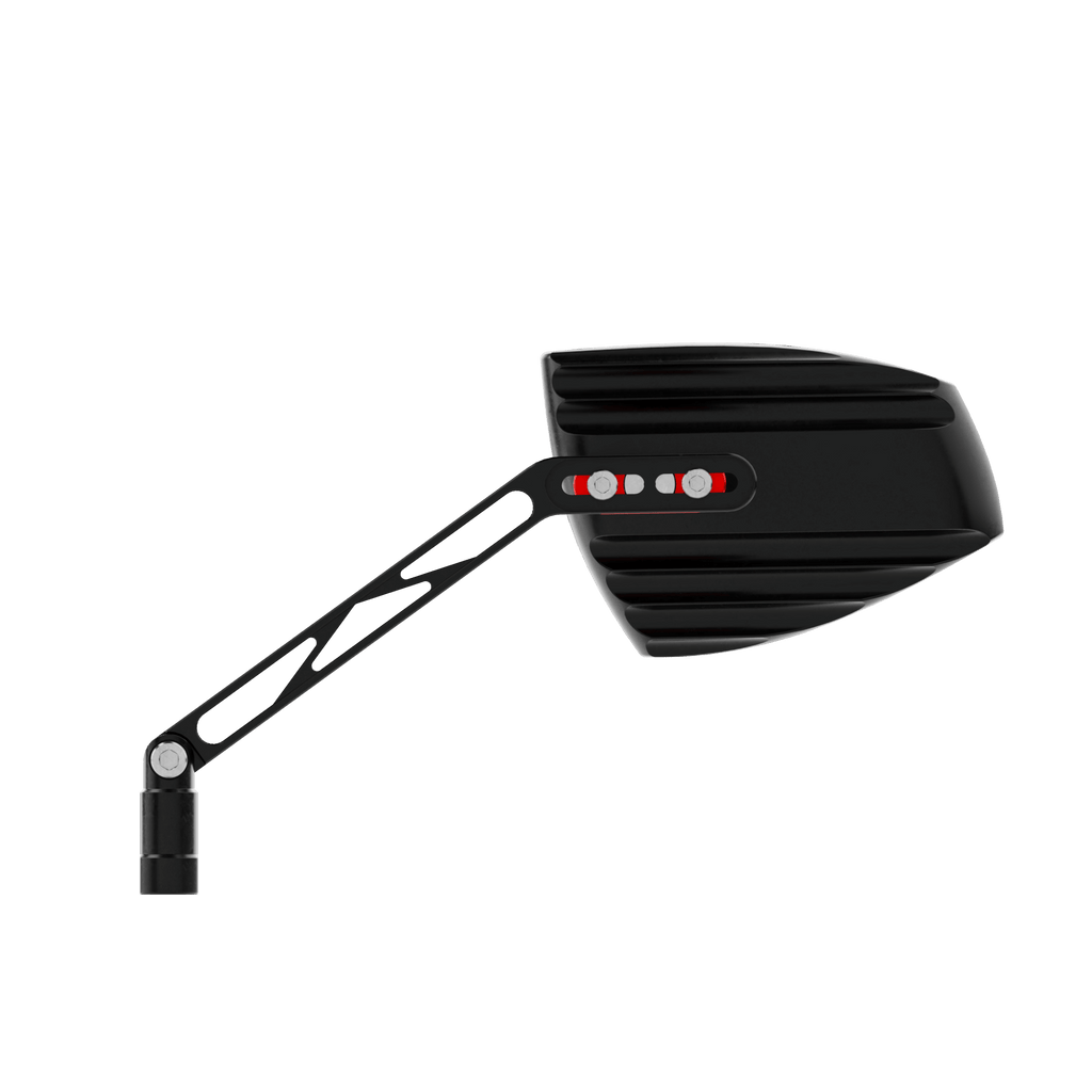 Lenkerspiegel Paar HIGHSIDER WAVE, rot, E-​geprüft, M10 Gewinde