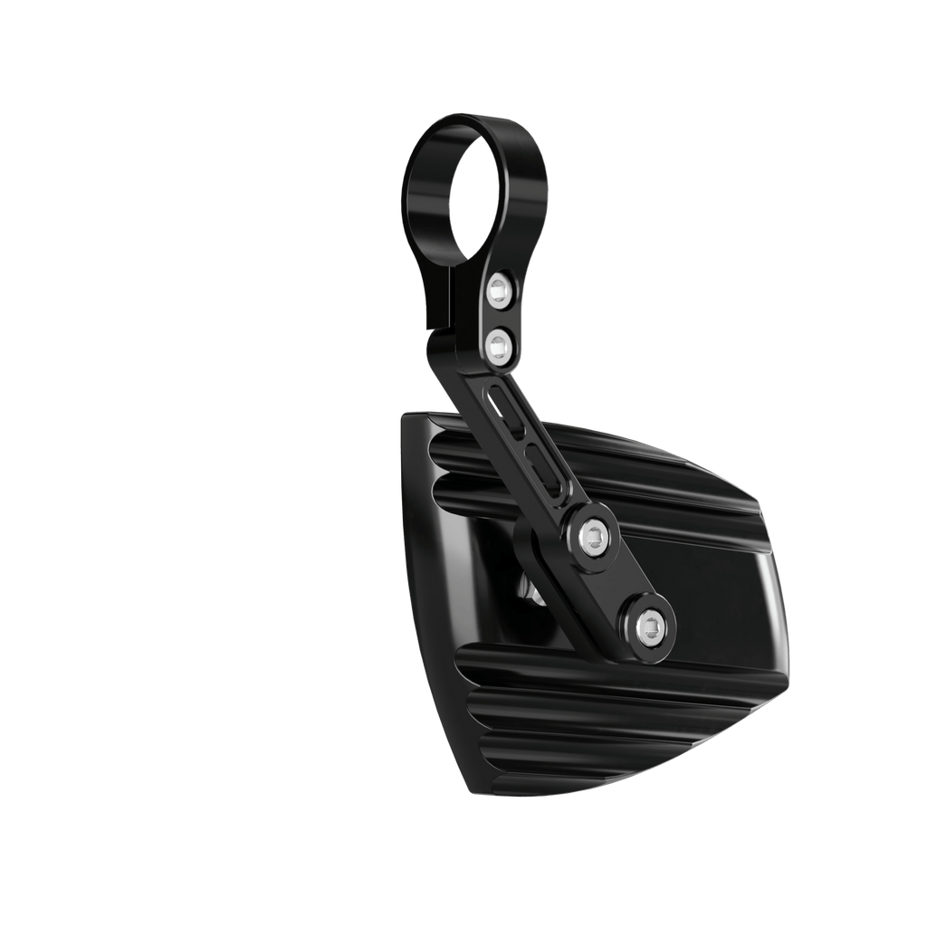 Lenkerendenspiegel Paar HIGHSIDER WAVE, schwarz, Aufnahme Ø 30 x B 12 mm