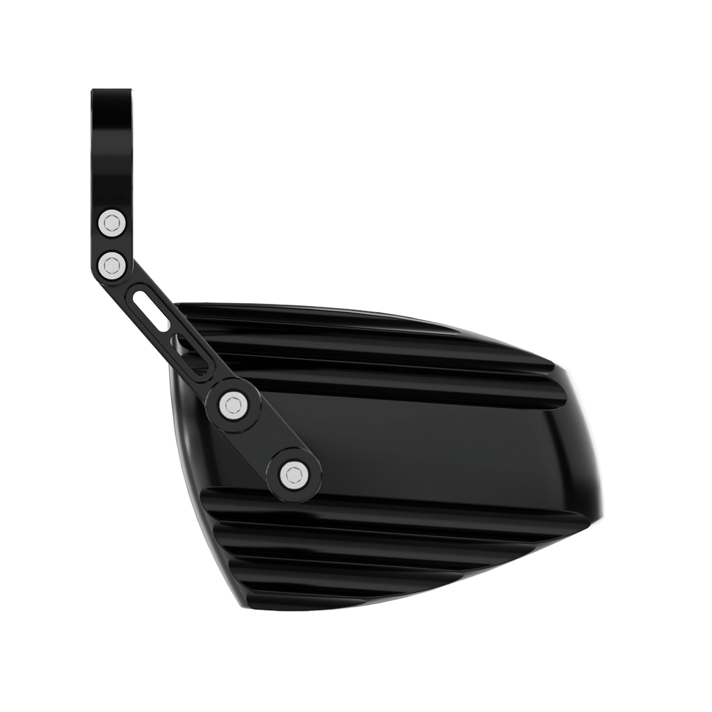 Lenkerendenspiegel Paar HIGHSIDER WAVE, schwarz, Aufnahme Ø 30 x B 12 mm