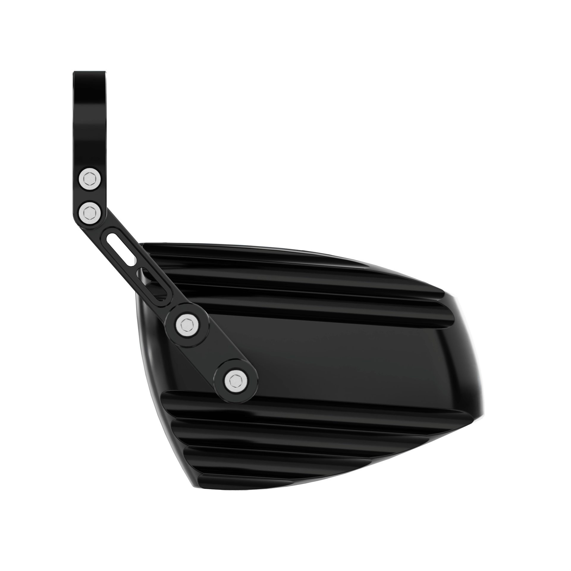 Lenkerendenspiegel Paar HIGHSIDER WAVE, schwarz, Aufnahme Ø 30 x B 12 mm