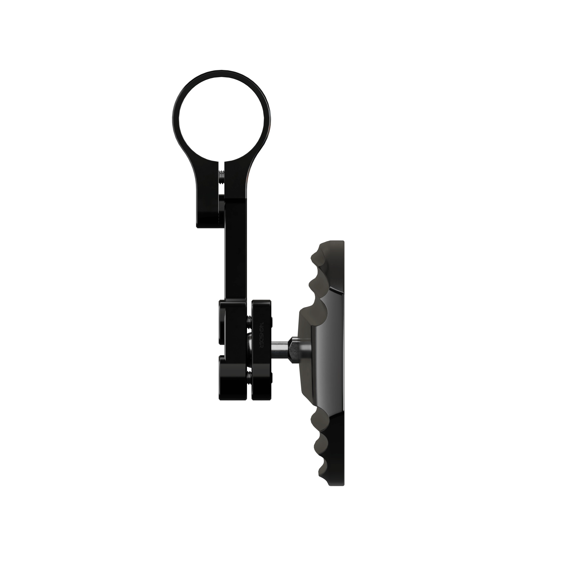 Lenkerendenspiegel Paar HIGHSIDER WAVE, schwarz, Aufnahme Ø 30 x B 12 mm