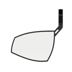 Lenkerendenspiegel Paar HIGHSIDER WAVE, schwarz, Aufnahme Ø 30 x B 12 mm