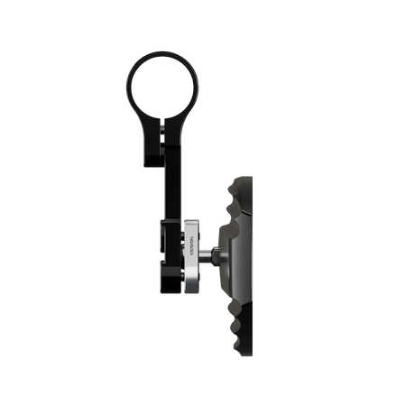 Lenkerendenspiegel Paar HIGHSIDER WAVE, silber, Aufnahme Ø 30 x B 12 mm