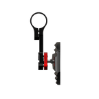 Lenkerendenspiegel Paar HIGHSIDER WAVE, rot, Aufnahme Ø 30 x B 12 mm