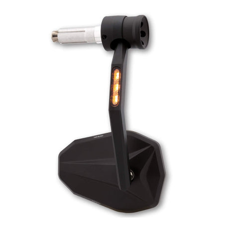 Lenkerendenspiegel HIGHSIDER VICTORY RIM mit LED Blinker & Positionslicht, Klemmbereich 12-22 mm