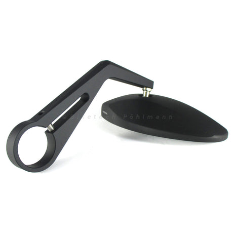 Lenkerendenspiegel FERRARA 2, schwarz, Aufnahme Ø 30 x B 12 mm