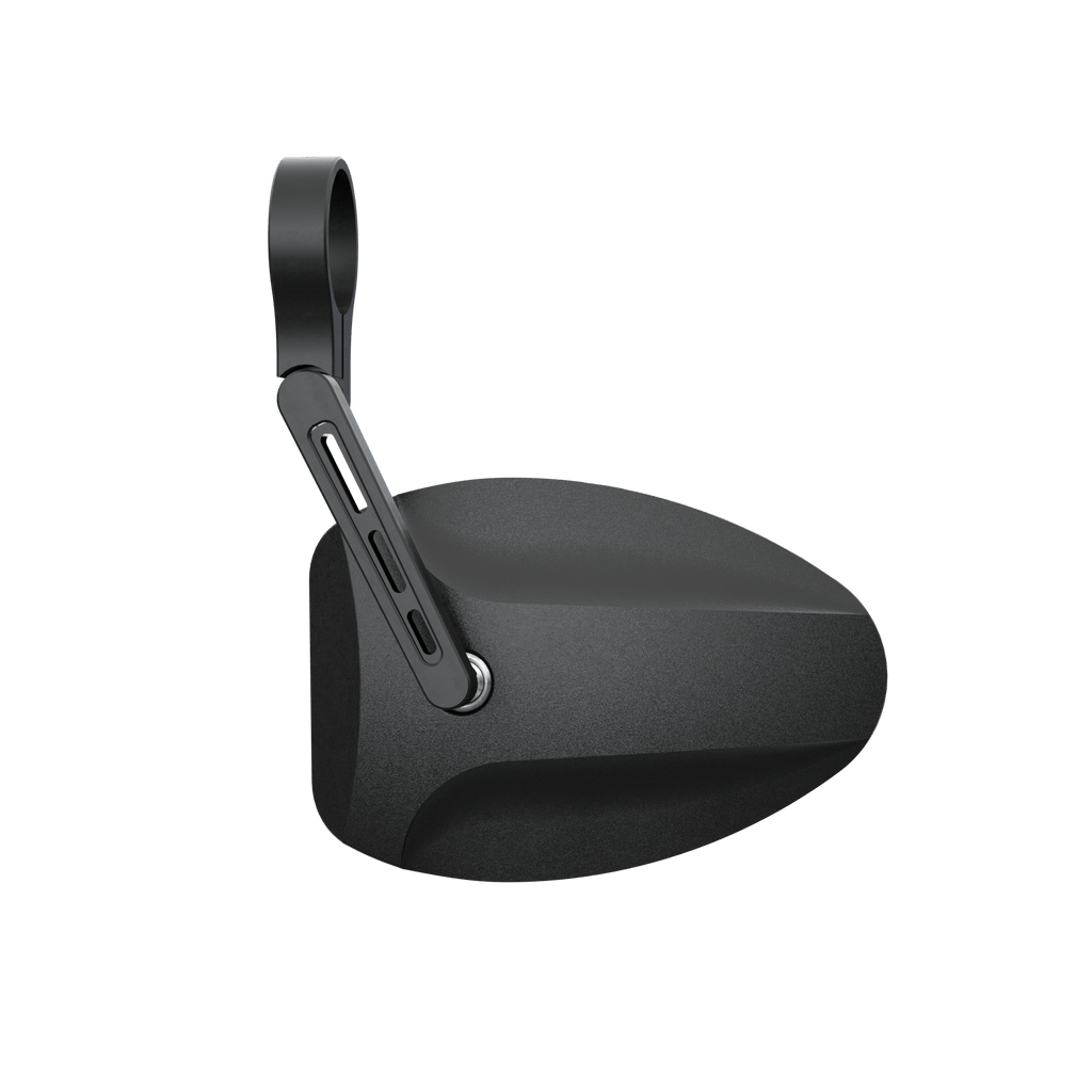 Lenkerendenspiegel HIGHSIDER FERRARA 2 kurz, schwarz, Aufnahme Ø 30 x B 12 mm