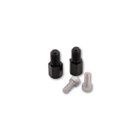 Anbaukit für Lenkerspiegel Highsider Smart, M10 x 1,25 mm Rechtsgewinde, Schwarz