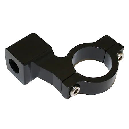 Spiegelschelle Highsider Smart schwarz, für 7/8 Zoll Lenker, Rechtsgewinde