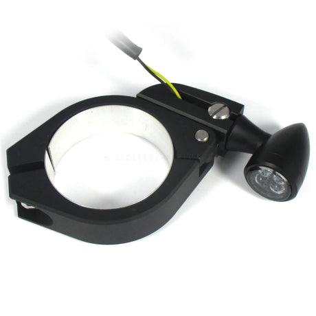 Blinkerhalter Set HIGHSIDER, Alu, Schwarz für M8 Blinker