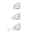 Lampenhalter-Set Highsider Pro Extend Alu schwarz, Länge verstellbar