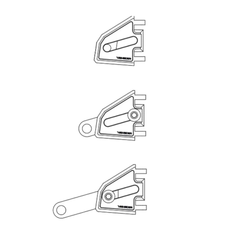 Lampenhalter-Set Highsider Pro Extend Alu schwarz, Länge verstellbar
