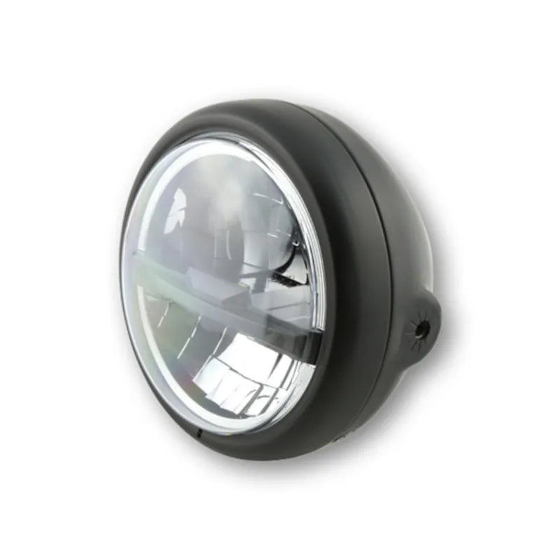 LED-Scheinwerfer 5 3/4 Zoll Highsider Pro Pecos Typ 5, Mattschwarz, Seitlich