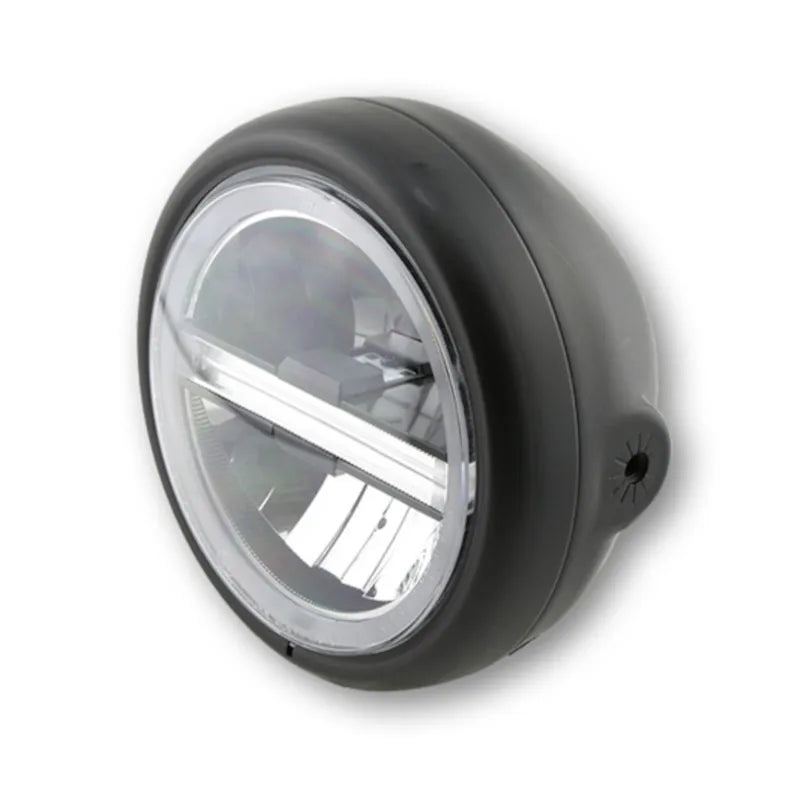 LED-Scheinwerfer 5 3/4 Zoll Highsider Pro Pecos Typ 6, Mattschwarz, Seitlich