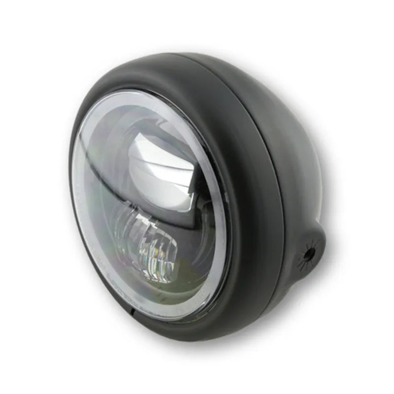 LED-Scheinwerfer 5 3/4 Zoll Highsider Pro Pecos Typ 7, Mattschwarz, Seitlich