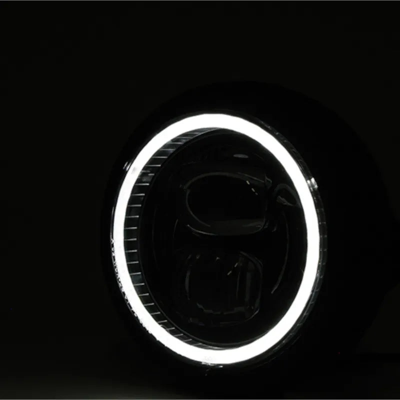 LED-Scheinwerfer 5 3/4 Zoll Highsider Pro Pecos Typ 7, Mattschwarz, Seitlich