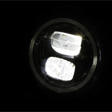 LED-Scheinwerfer 5 3/4 Zoll Highsider Pro Pecos Typ 7, Mattschwarz, Seitlich