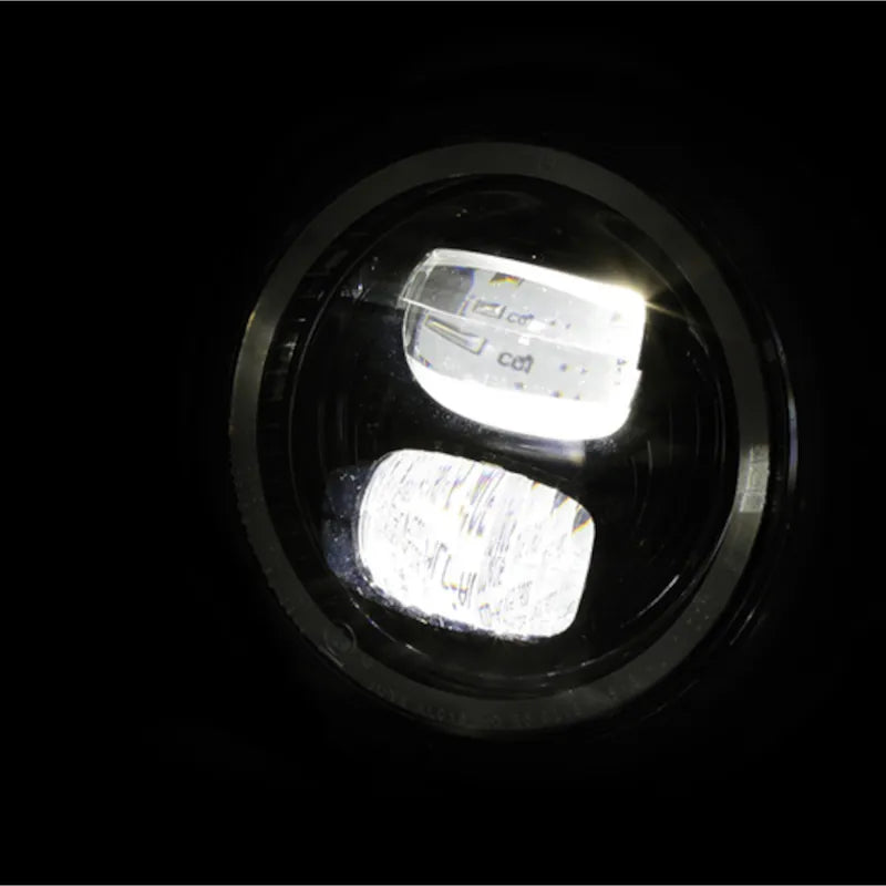 LED-Scheinwerfer 5 3/4 Zoll Highsider Pro Pecos Typ 7, Mattschwarz, Seitlich