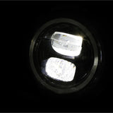 LED-Scheinwerfer 5 3/4 Zoll Highsider Pro Pecos Typ 7, Mattschwarz, Seitlich