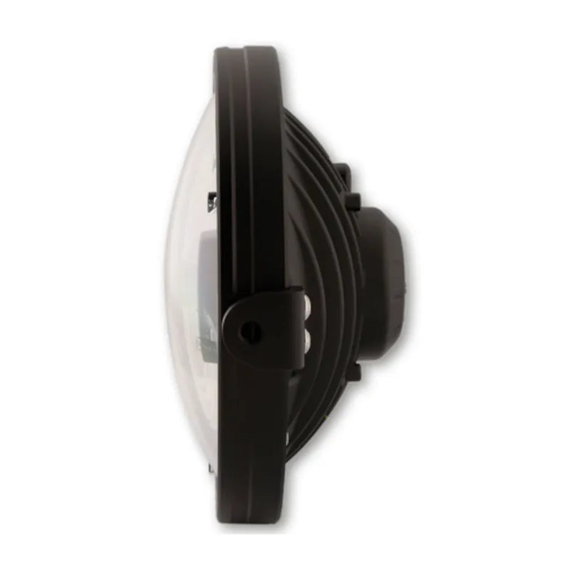 LED-Scheinwerfer 7 Zoll Highsider Pro Frame-R1 Typ 3, Mattschwarz, Seitlich