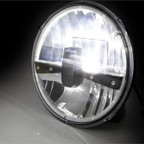 LED-Scheinwerfer 7 Zoll Highsider Pro Frame-R1 Typ 3, Mattschwarz, Seitlich