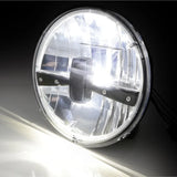 LED-Scheinwerfer 7 Zoll Highsider Pro Frame-R1 Typ 3, Mattschwarz, Seitlich