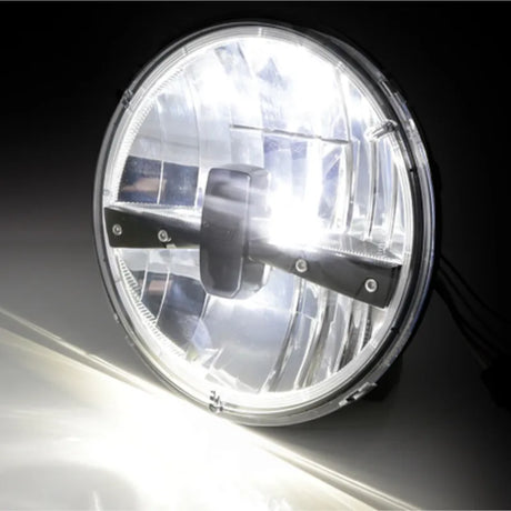 LED-Scheinwerfer 7 Zoll Highsider Pro Frame-R1 Typ 3, Mattschwarz, Seitlich