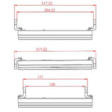 LED-Scheinwerfer 7 Zoll Highsider Pro Frame-R1 Typ 3, Mattschwarz, Seitlich