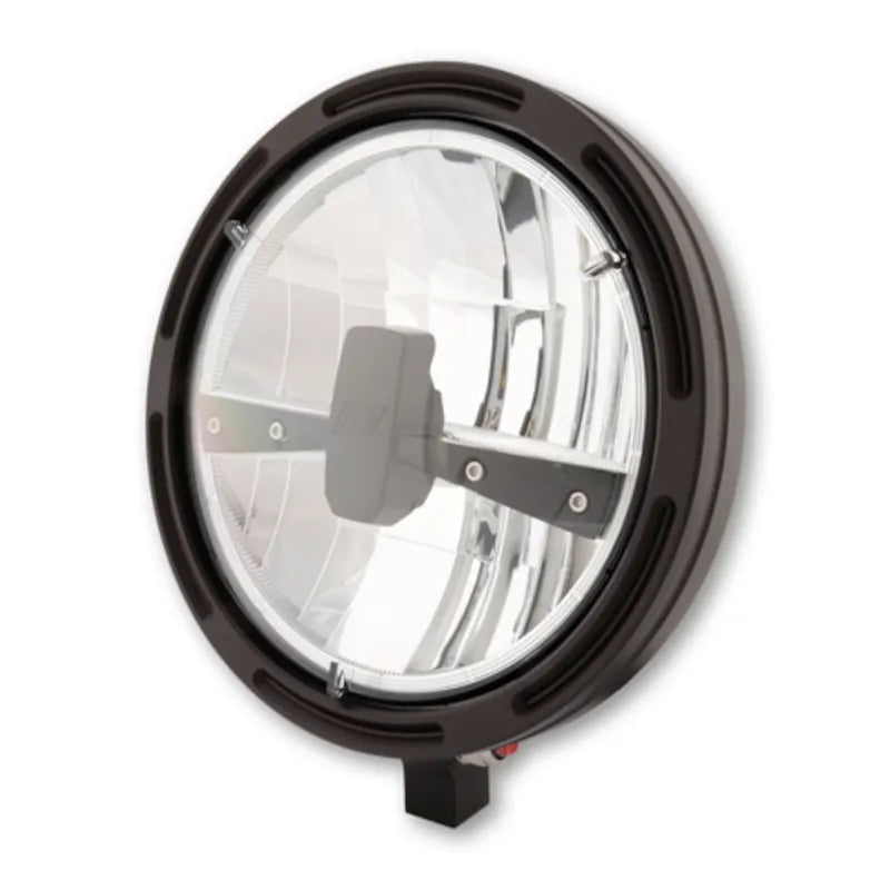 LED-Scheinwerfer 7 Zoll Highsider Pro Frame-R1 Typ 3, Mattschwarz, Unten