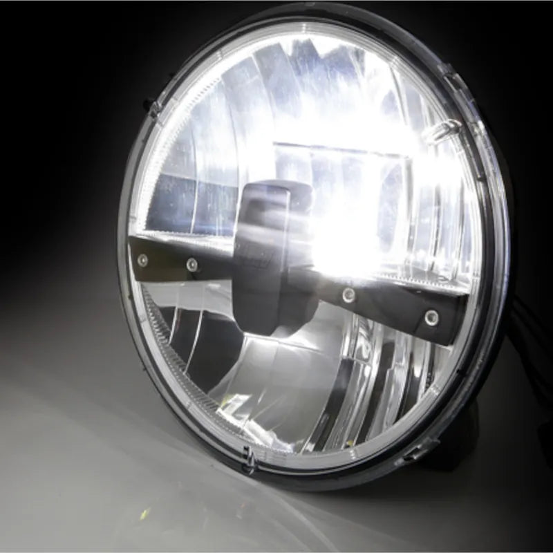 LED-Scheinwerfer 7 Zoll Highsider Pro Frame-R1 Typ 3, Mattschwarz, Unten