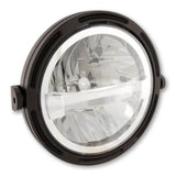 LED-Scheinwerfer 7 Zoll Highsider Pro Frame-R1 Typ 4, Mattschwarz, Seitlich