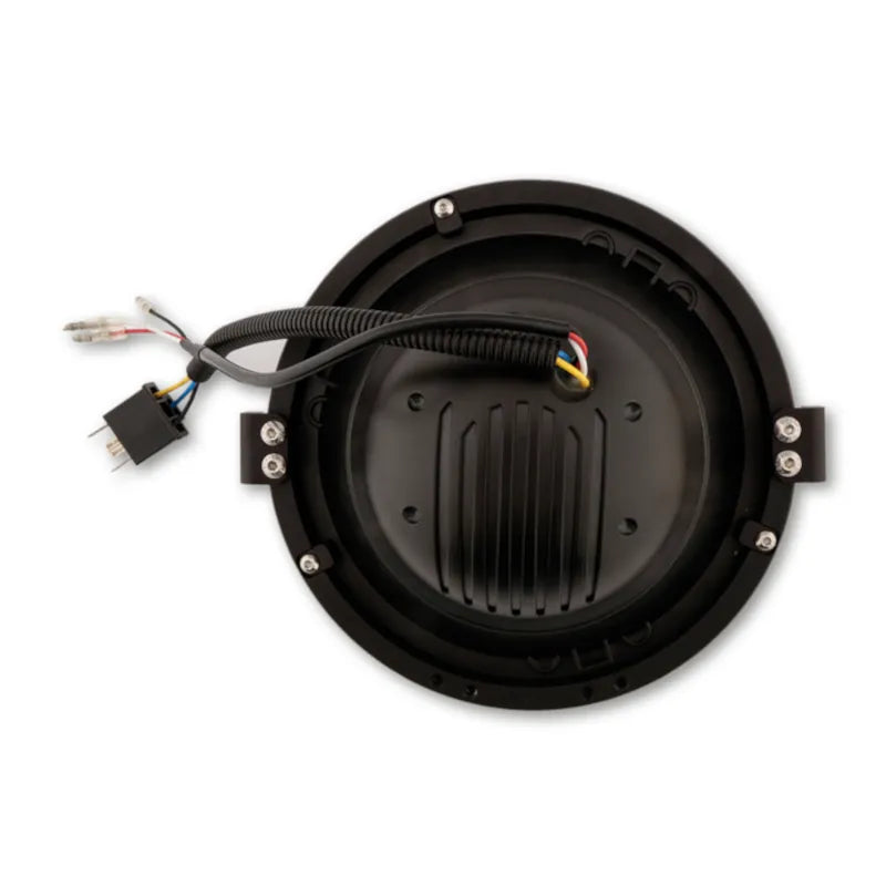 LED-Scheinwerfer 7 Zoll Highsider Pro Frame-R1 Typ 4, Mattschwarz, Seitlich