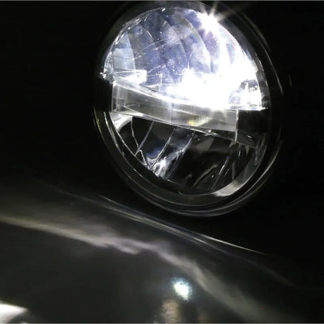 LED-Scheinwerfer 7 Zoll Highsider Pro Frame-R1 Typ 4, Mattschwarz, Seitlich