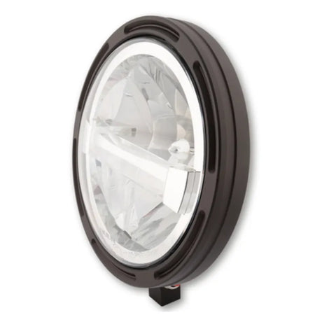 LED-Scheinwerfer 7 Zoll Highsider Pro Frame-R1 Typ 4, Mattschwarz, Unten
