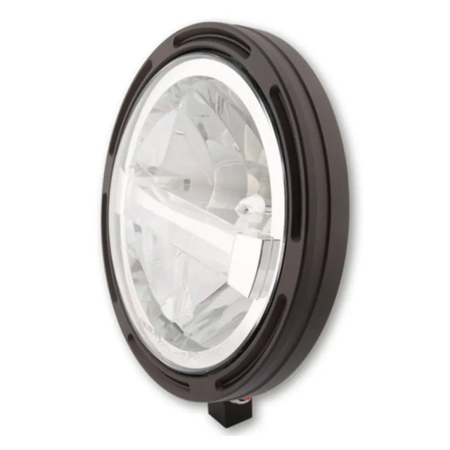 LED-Scheinwerfer 7 Zoll Highsider Pro Frame-R1 Typ 4, Mattschwarz, Unten