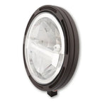 LED-Scheinwerfer 7 Zoll Highsider Pro Frame-R1 Typ 4, Mattschwarz, Unten