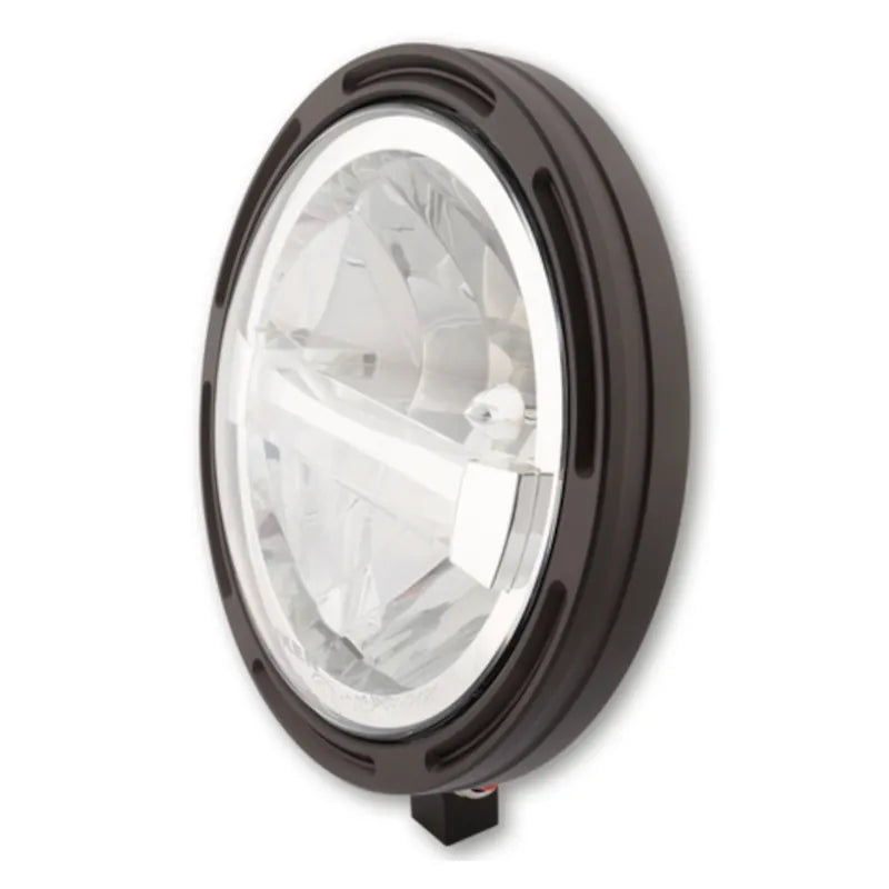 LED-Scheinwerfer 7 Zoll Highsider Pro Frame-R1 Typ 4, Mattschwarz, Unten