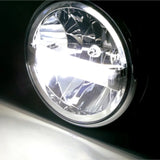LED-Scheinwerfer 7 Zoll Highsider Pro Frame-R1 Typ 4, Mattschwarz, Unten