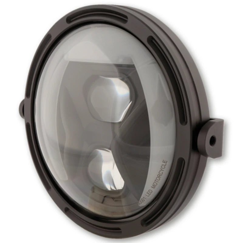 LED Hauptscheinwerfer Highsider Pro Frame-R1 Typ 8 schwarz Ø 200 mm seitlich
