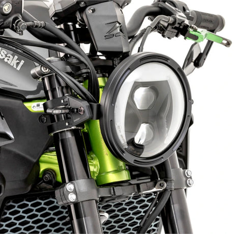 LED Hauptscheinwerfer Highsider Pro Frame-R1 Typ 8 schwarz Ø 200 mm seitlich