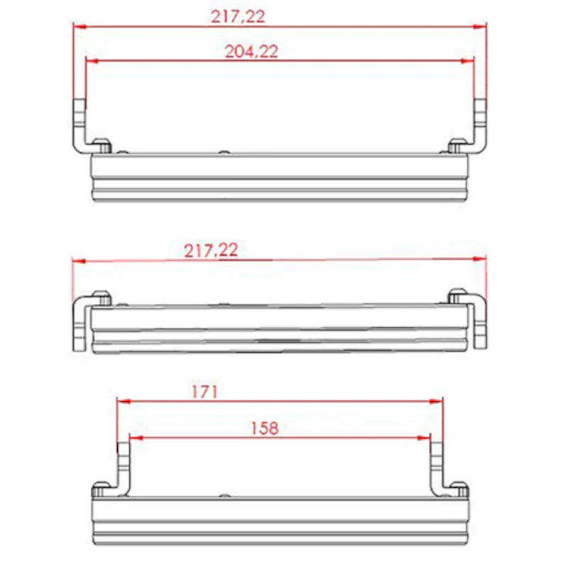 LED Hauptscheinwerfer Highsider Pro Frame-R1 Typ 8 schwarz Ø 200 mm seitlich