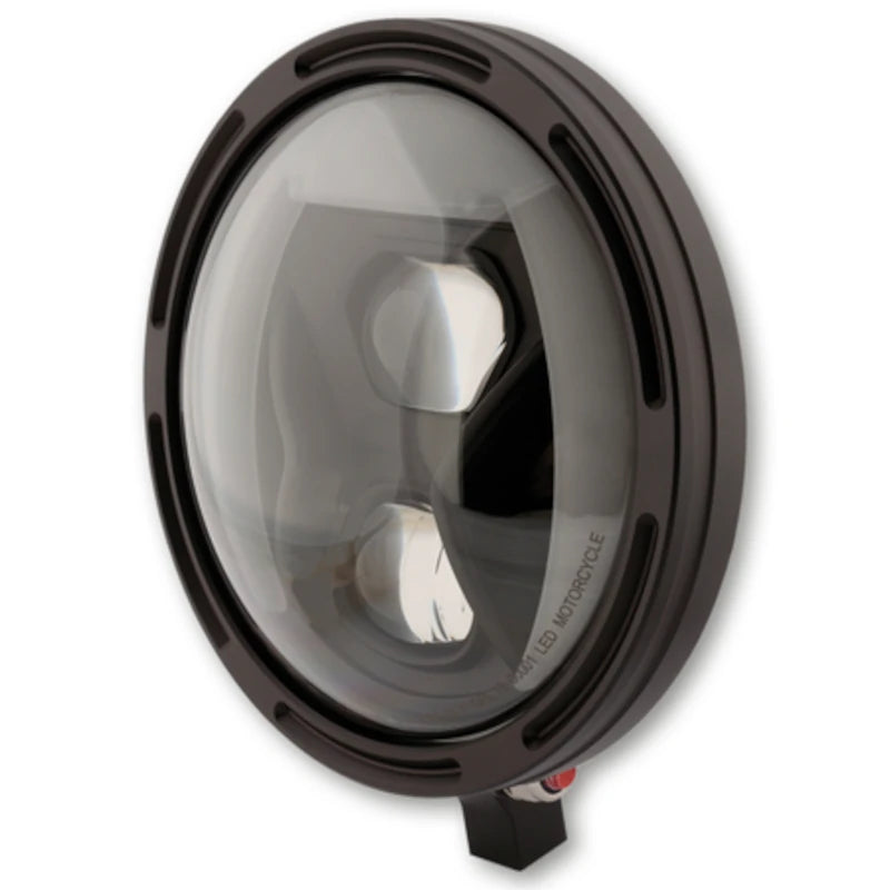 LED Hauptscheinwerfer Highsider Pro Frame-R1 Typ 8 schwarz Ø 200 mm seitlich