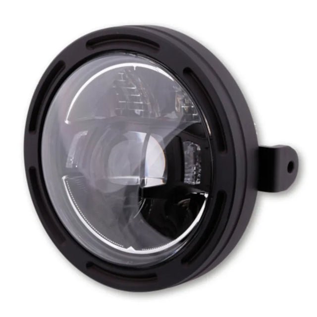 LED-Scheinwerfer 5 3/4 Zoll Highsider Pro Frame-R2 Typ 10, Mattschwarz, Seitlich